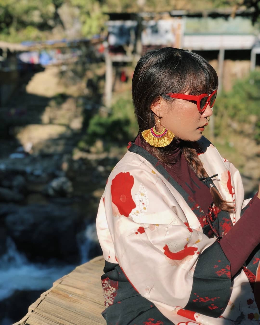 Customer wearing Sumo Vintage